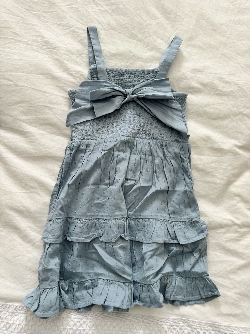 The Children's Place Light Blue Smocked Bow Sundress